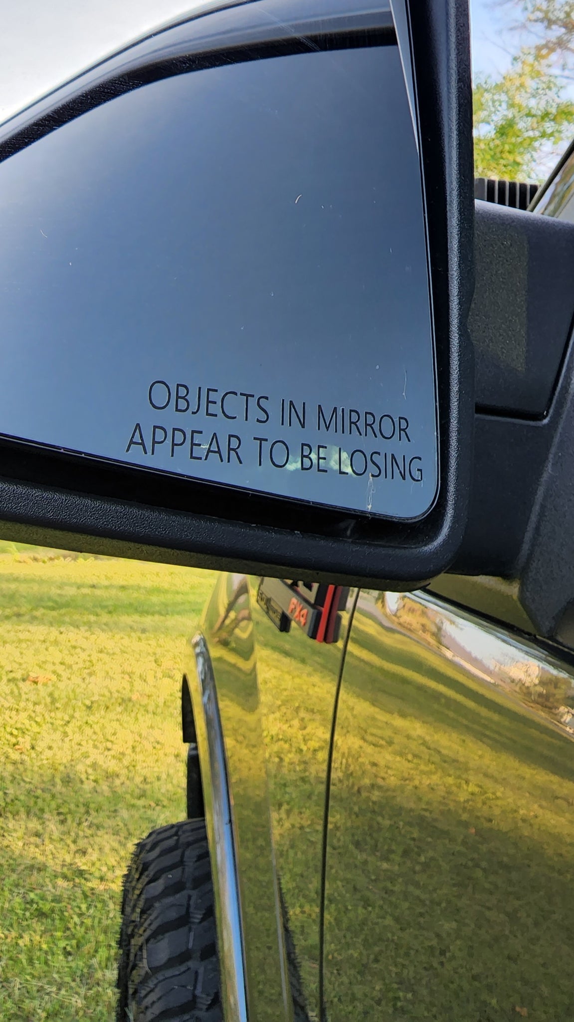 Objects in mirror