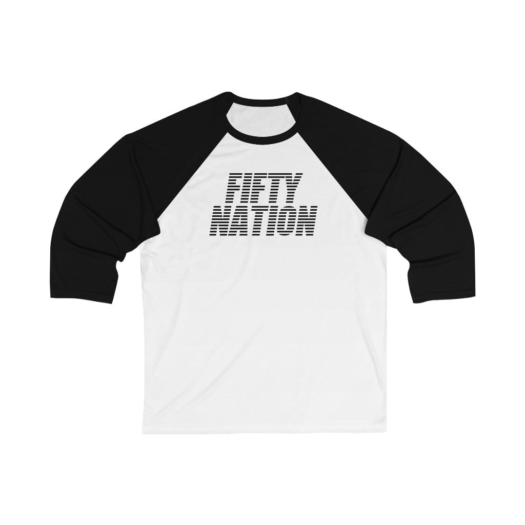 Fifty Nation Unisex 3/4 Sleeve Baseball Tee