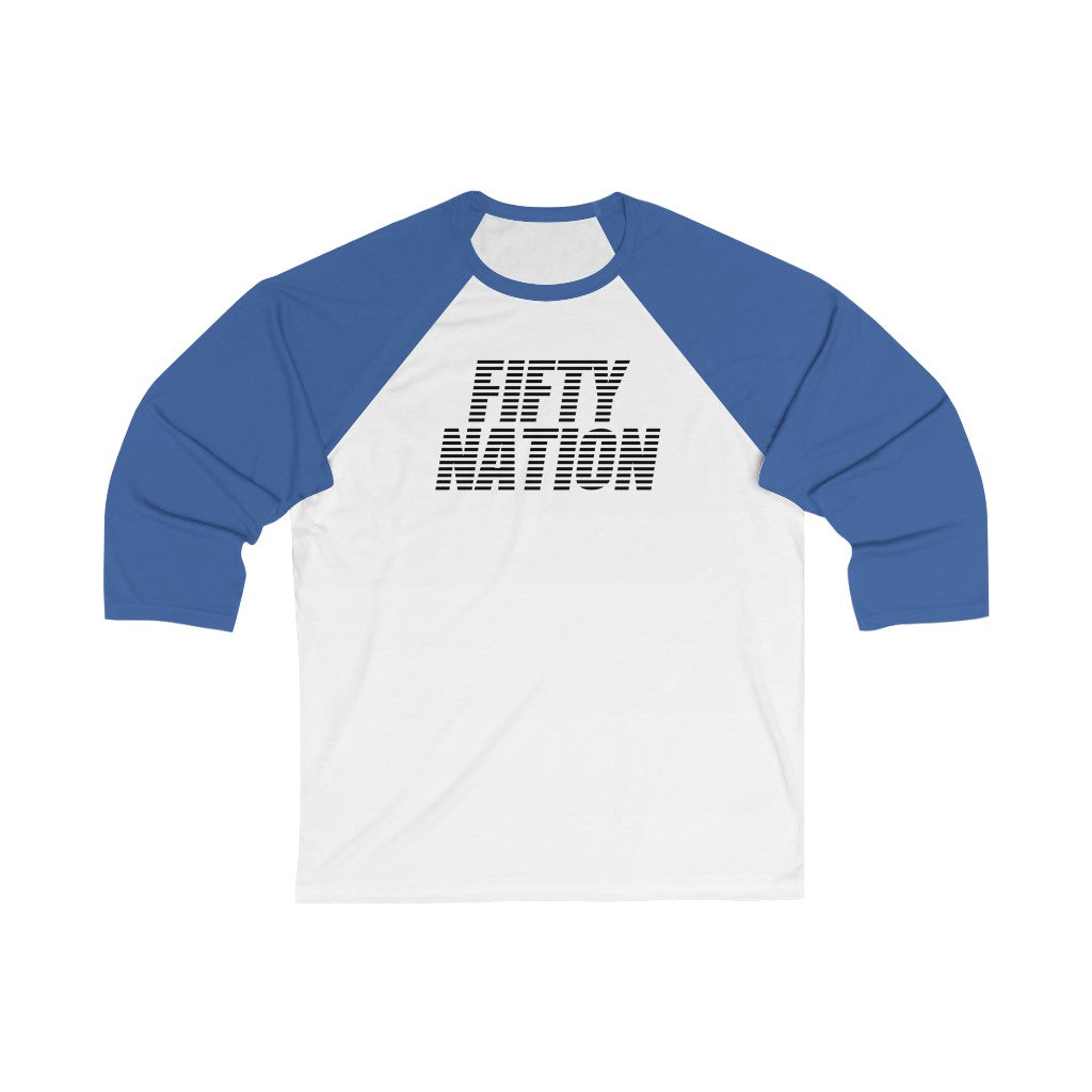 Fifty Nation Unisex 3/4 Sleeve Baseball Tee