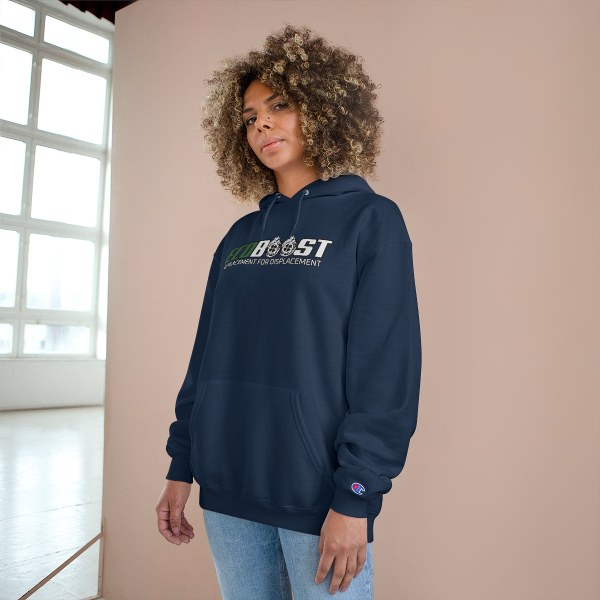 Booster sales denim hoodie