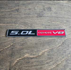 5.0L Coyote Metal Badges