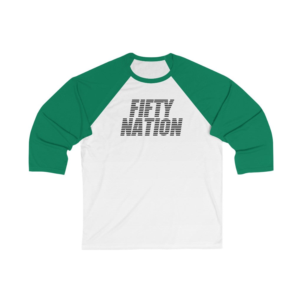 Fifty Nation Unisex 3/4 Sleeve Baseball Tee